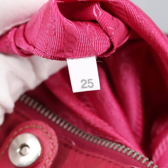 Prada Tote Bag Nylon Pink Gold Auth #155974P18B - Picture 12 of 15